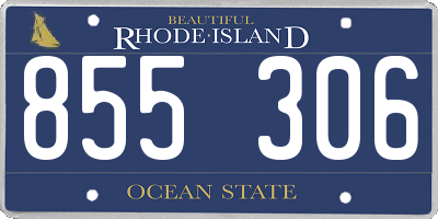 RI license plate 855306