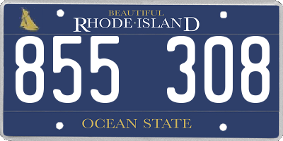 RI license plate 855308