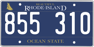 RI license plate 855310