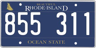 RI license plate 855311