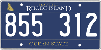 RI license plate 855312