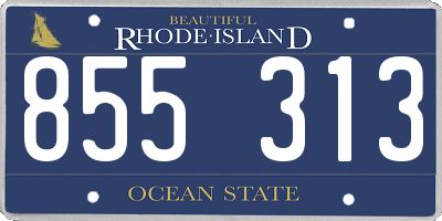 RI license plate 855313