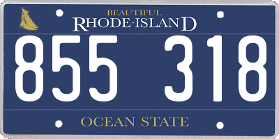 RI license plate 855318