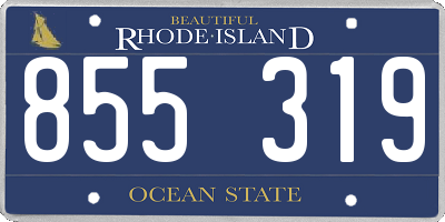 RI license plate 855319