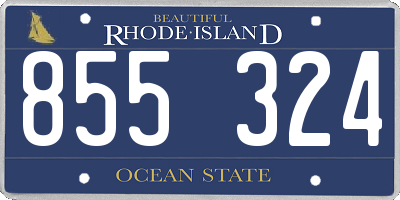RI license plate 855324