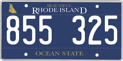RI license plate 855325