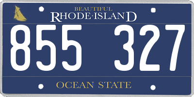 RI license plate 855327