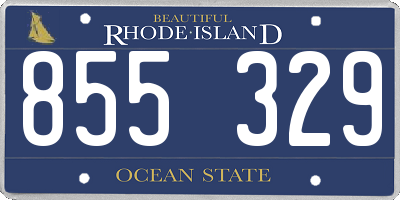 RI license plate 855329