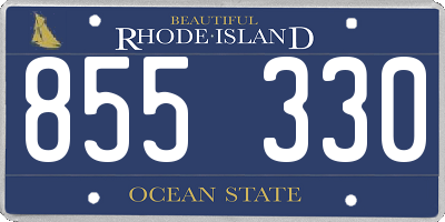 RI license plate 855330