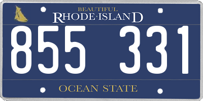 RI license plate 855331
