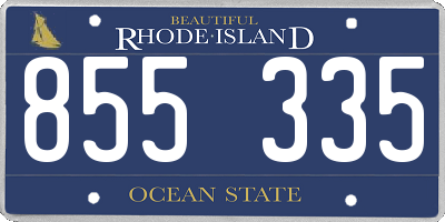 RI license plate 855335