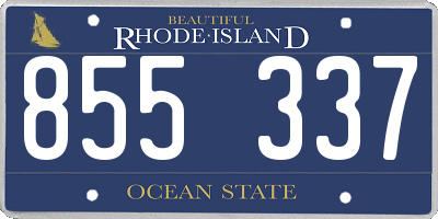 RI license plate 855337