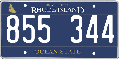 RI license plate 855344