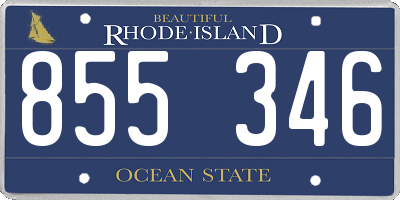 RI license plate 855346
