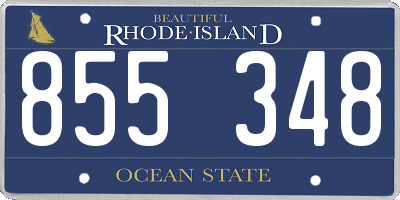 RI license plate 855348