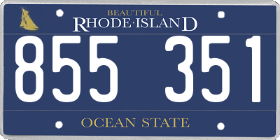 RI license plate 855351