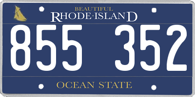 RI license plate 855352