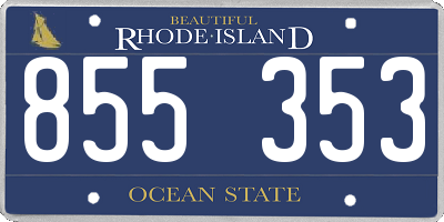 RI license plate 855353