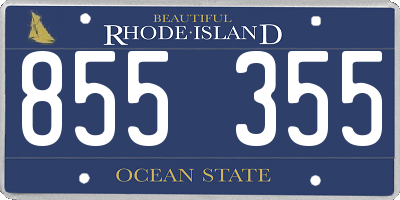 RI license plate 855355