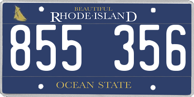 RI license plate 855356