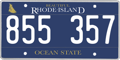 RI license plate 855357