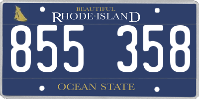 RI license plate 855358