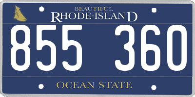 RI license plate 855360