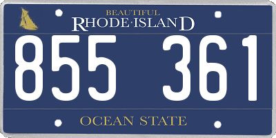 RI license plate 855361