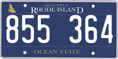 RI license plate 855364