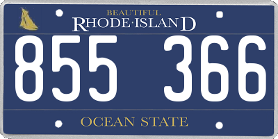 RI license plate 855366