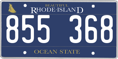 RI license plate 855368
