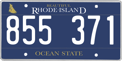 RI license plate 855371