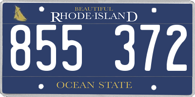 RI license plate 855372