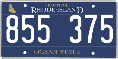 RI license plate 855375