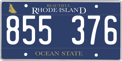 RI license plate 855376