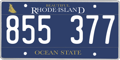 RI license plate 855377
