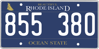 RI license plate 855380
