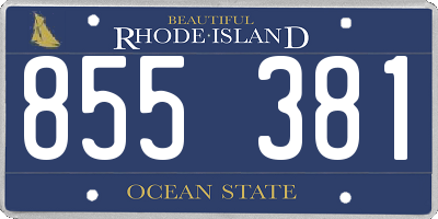 RI license plate 855381