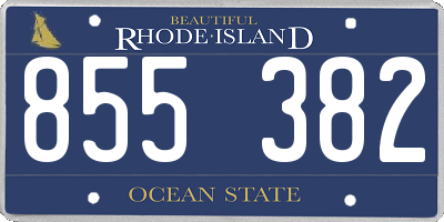 RI license plate 855382