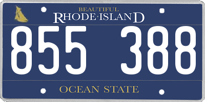 RI license plate 855388