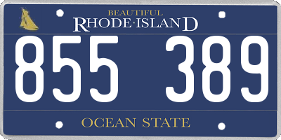 RI license plate 855389