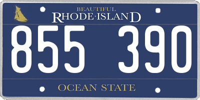 RI license plate 855390