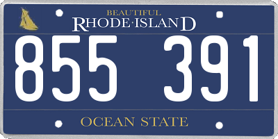RI license plate 855391