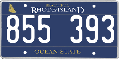 RI license plate 855393