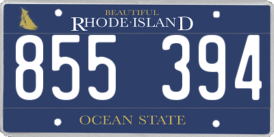 RI license plate 855394