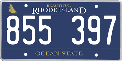 RI license plate 855397