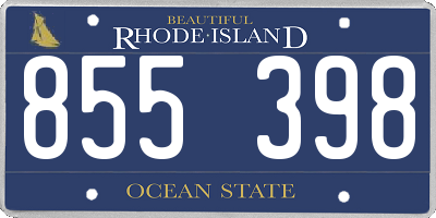 RI license plate 855398