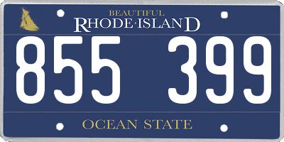 RI license plate 855399