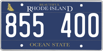 RI license plate 855400