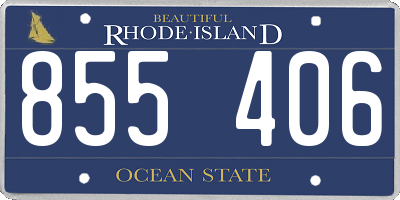 RI license plate 855406